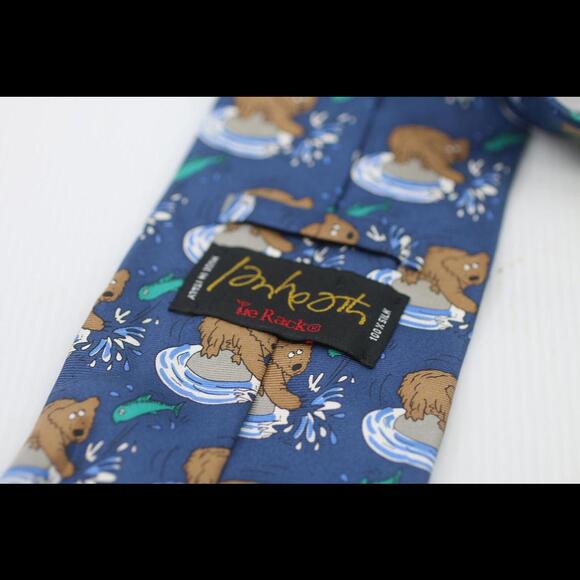 Ian hoot the rack salmon & bear silk tie - Picture 5 of 6